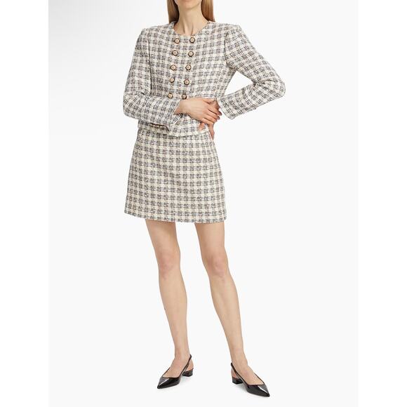 NEW NWT Veronica Beard Roman Skirt Ivory/ Camel Tweed Size 2 - Picture 3 of 8